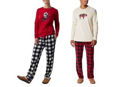 Columbia Christmas Adult Pajama Set