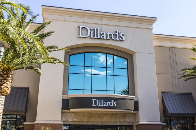 A Dillard's store front