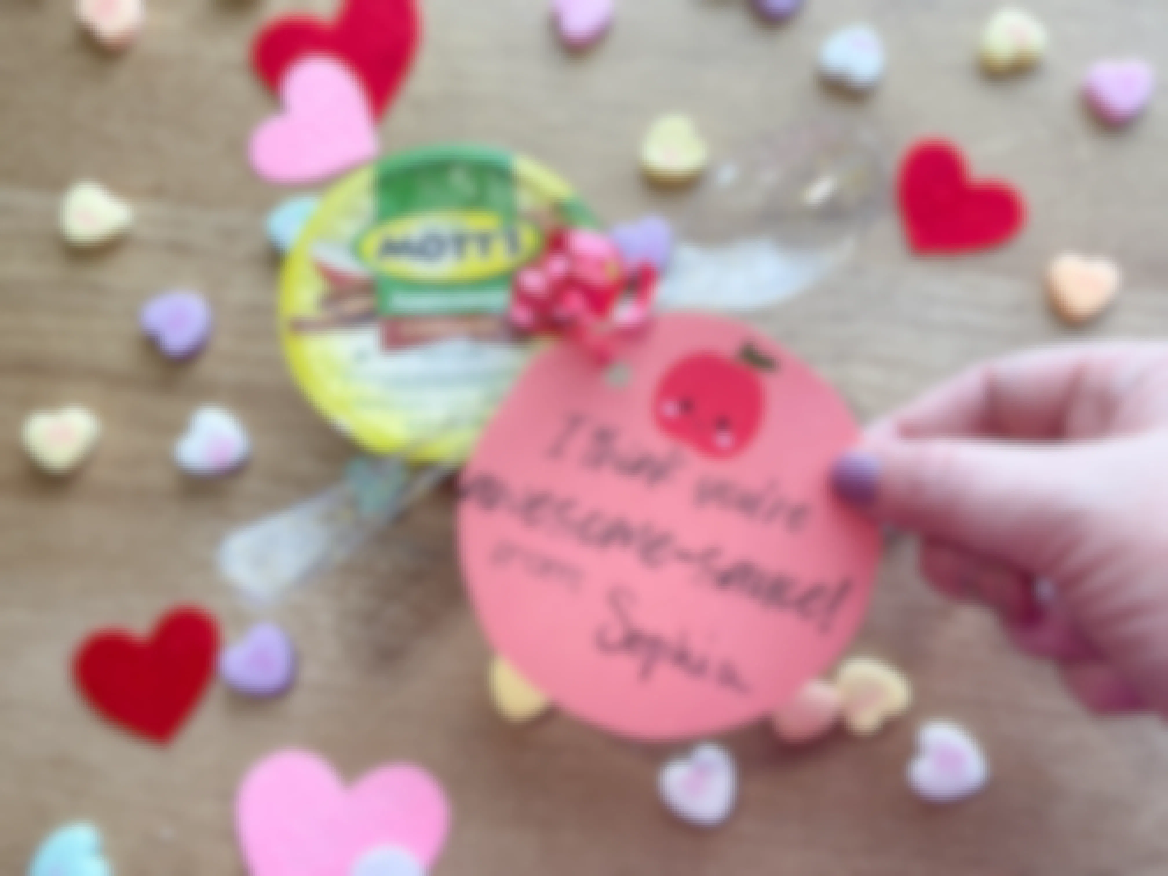 diy valentines made from applesauce 