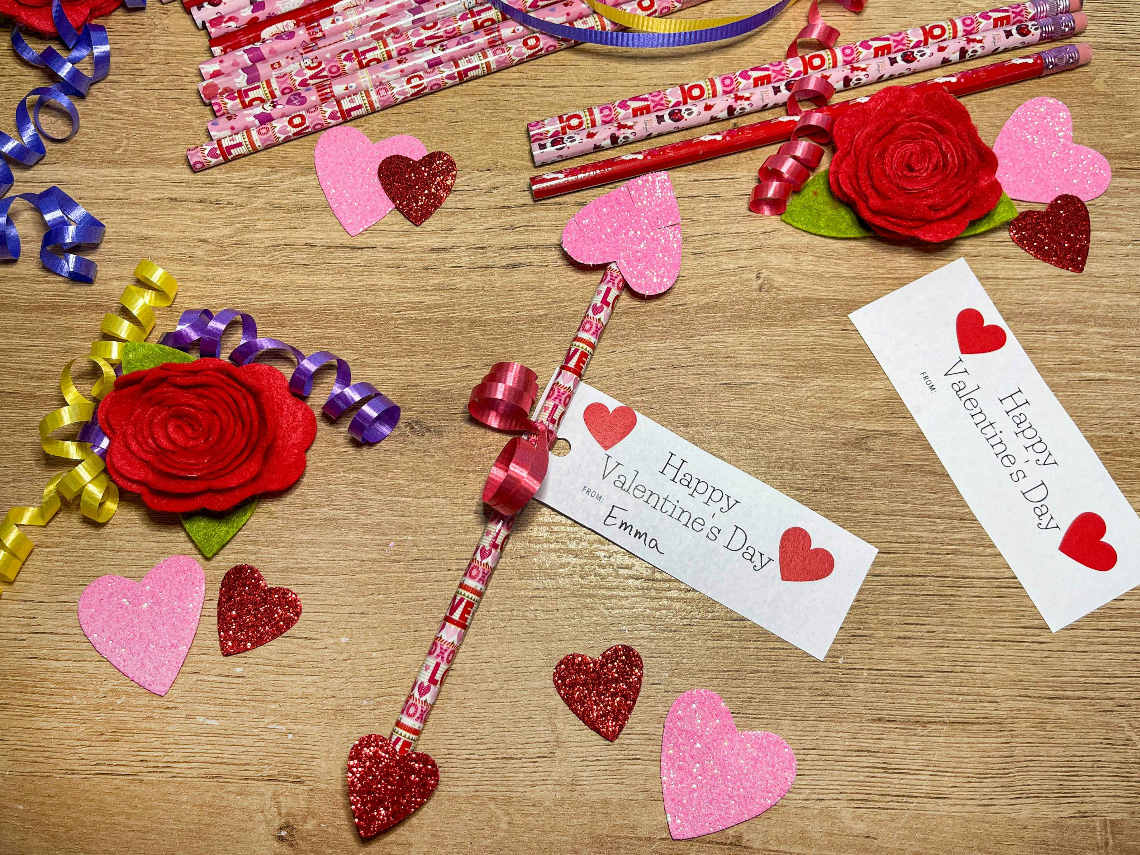 diy valentines made from pencils 