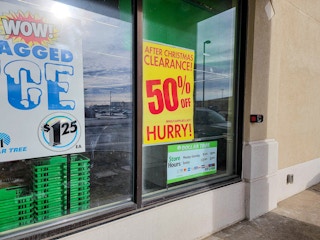 50% off christmas clearance sign