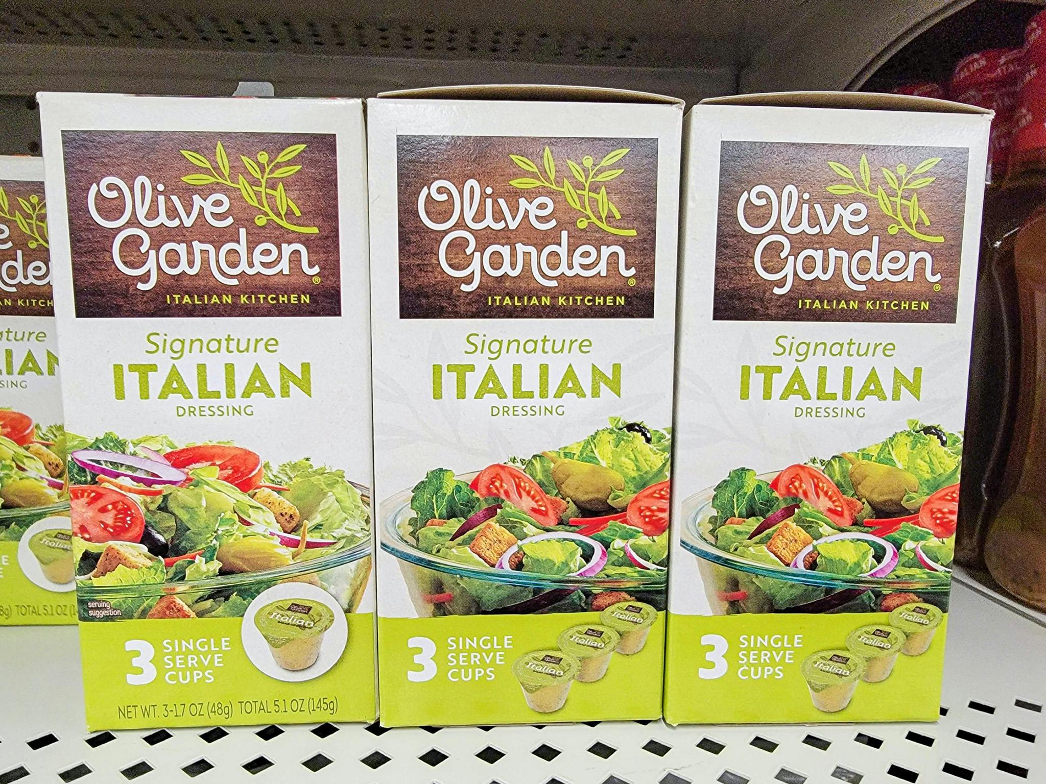Olive Garden Italian Dressing SingleServe Cups at Dollar Tree The