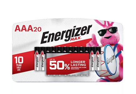Energizer MAX Alkaline Battery 20-Pack