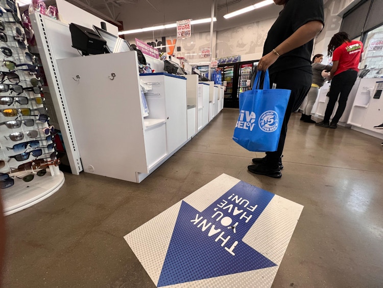 Five below checkout line