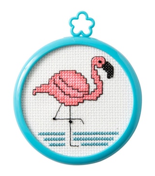 flamingo cross stitch