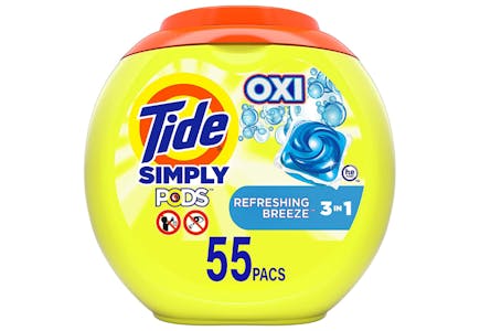4 Tide Simply + Oxi Laundry Detergent