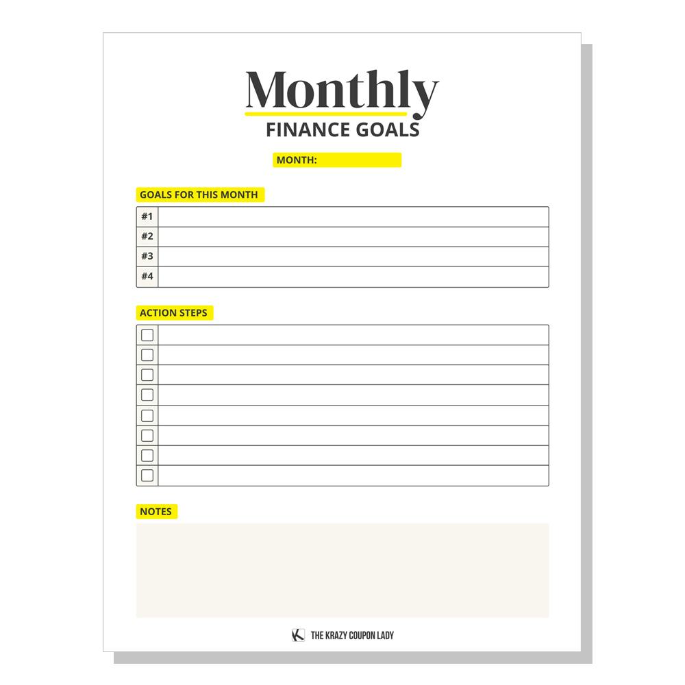 16 Free Budget Printables to Save More Money The Krazy Coupon Lady