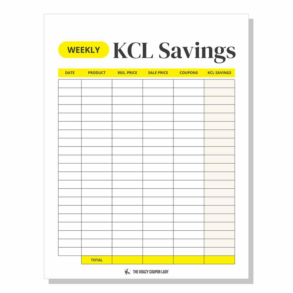 free printable for weekly kcl savings tracker