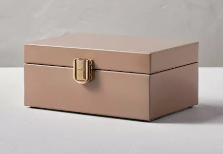 Hearth & Hand Small Desk Storage Metal Latch Box