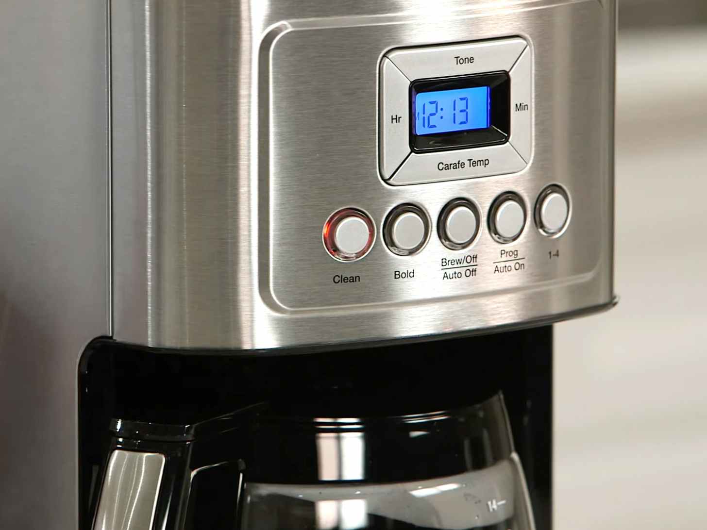 self-clean button on a cuisinart coffee maker