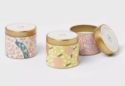 Opalhouse 3-Pack Tin Candle Gift Set