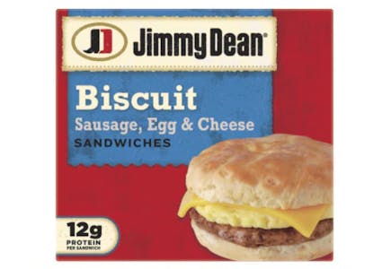 Jimmy Dean Frozen Breakfast Sandwiches