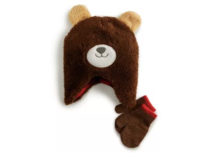 Bear Hat & Mittens Set