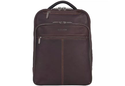 Leather 16-Inch Laptop Backpack