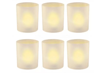Amber LED Candle 6-Piece Set
