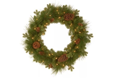Pre-Lit Artificial Eastwood Spruce Christmas Wreath