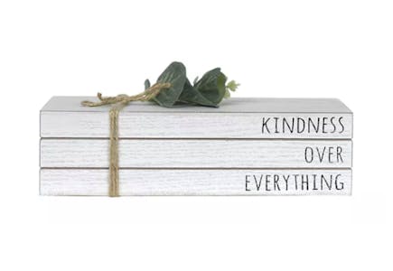 Kindness Bookstack Table Decor