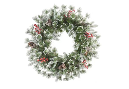 Decorated Artificial Christmas Wreath