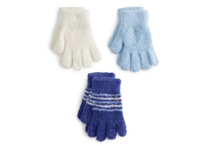 Kids' 3-Pack Gloves