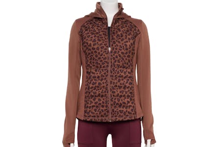 Women's Hooded Mixed-Media Jacket