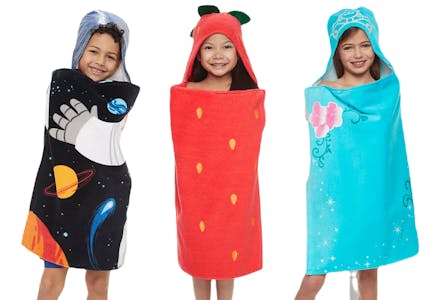 Kids' Character Hooded Bath Towels