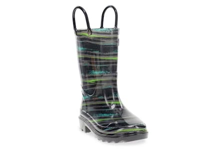 Stripe Kids' Light-Up Rain Boots