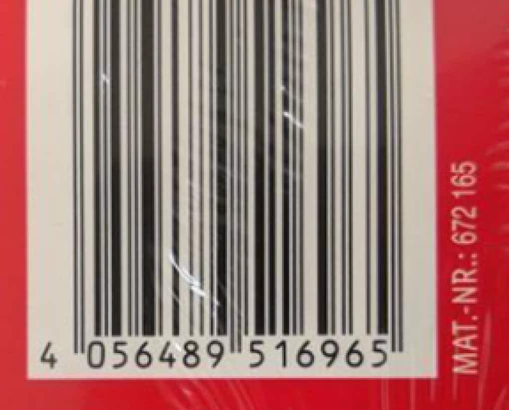 Lidl chocolate calendar recall - barcode