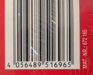 Lidl chocolate calendar recall - barcode