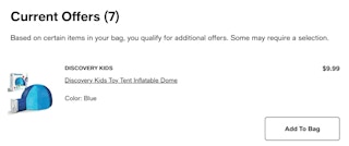 Screenshot of Macy's Current offers