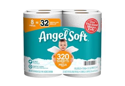 2 Angel Soft Bath Tissue 8-Packs