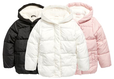 Kids' Sherpa-Lined Puffer Jacket