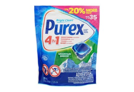 2 Purex Detergent Pacs