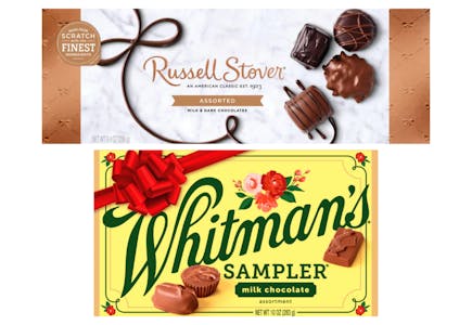 2 Russell Stover or Whitman's Boxes