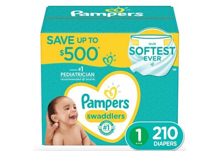 2 Boxes of Pampers Swaddlers
