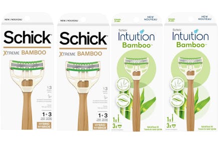 4 Schick Bamboo Razors