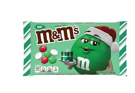 2 M&M's Holiday Candy Bags