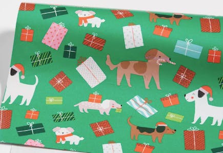 Dogs with Presents Gift Wrap, 100 sq ft