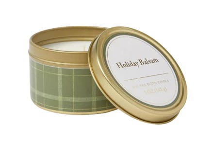 Holiday Candle, 5-Ounce Gold Tin
