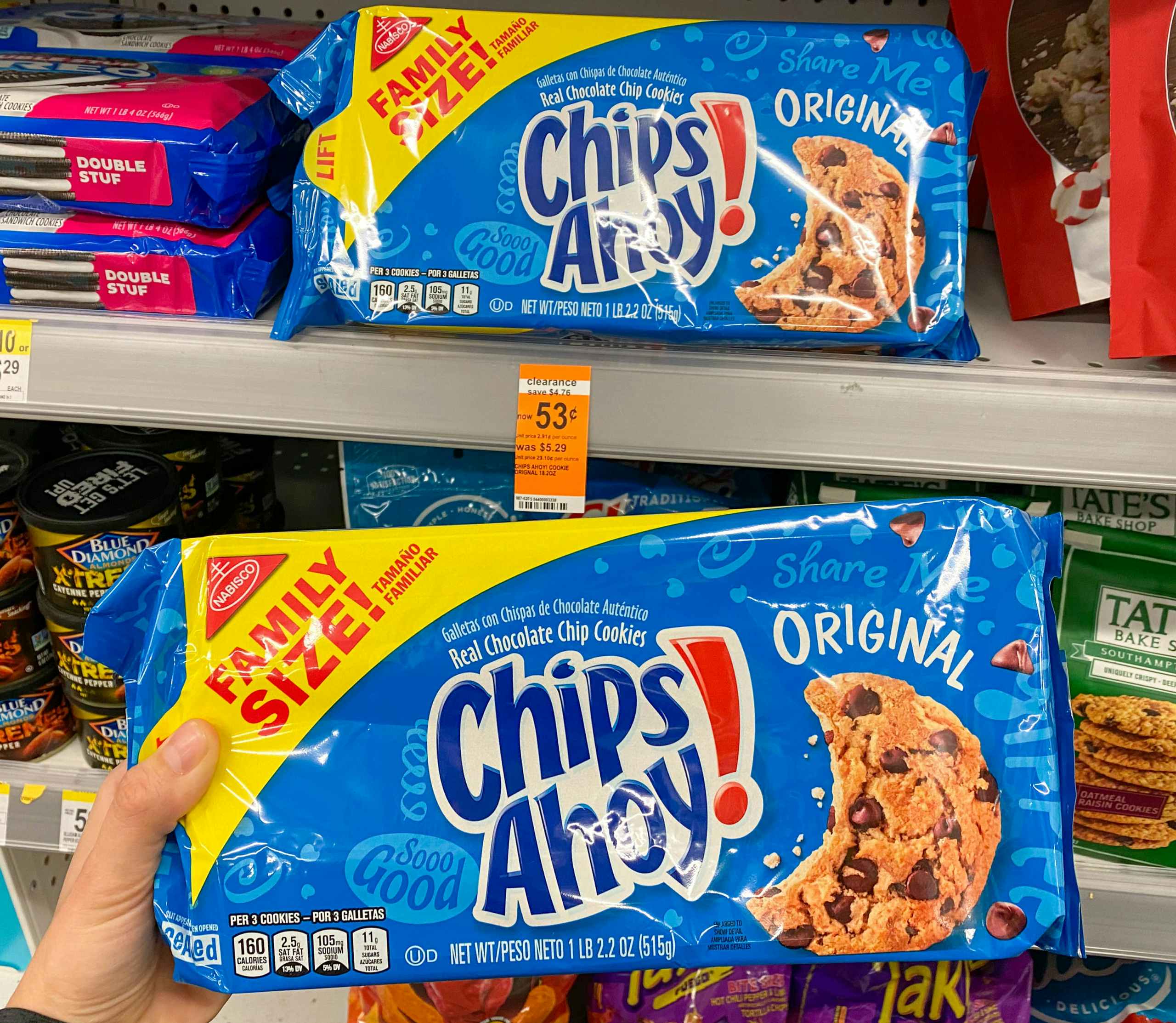 family size chips ahoy cookies