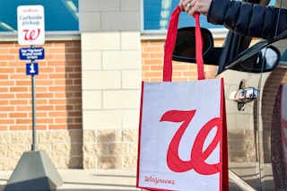 walgreens bag outside car