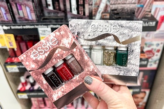 essie nail polish being held in store