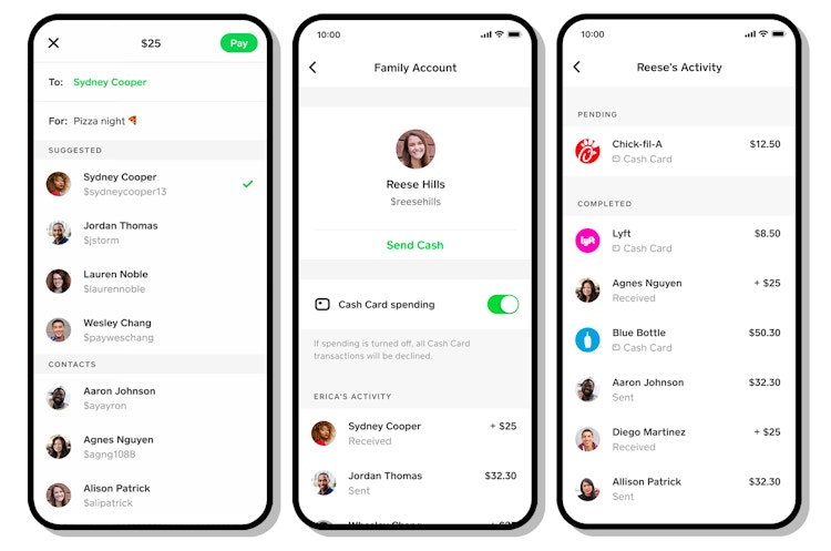 cash app screenshots