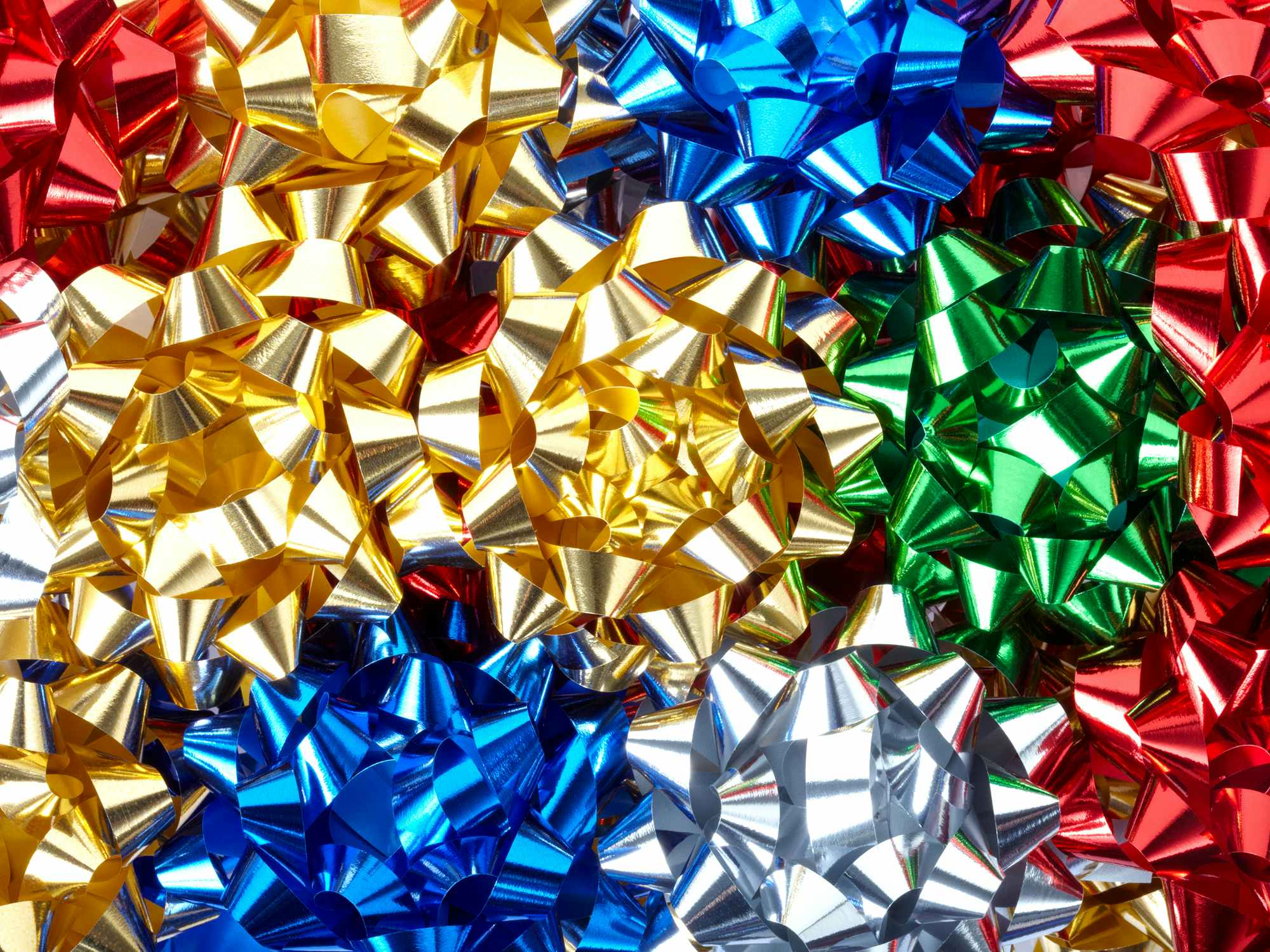 variety of colorful gift bows