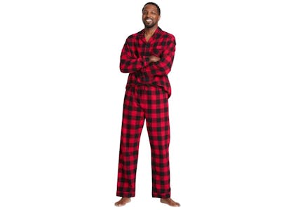 Men's Plaid Flannel Pajama Set