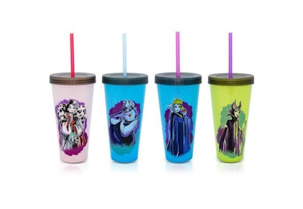 Disney Villain 4-Piece Tumbler Set