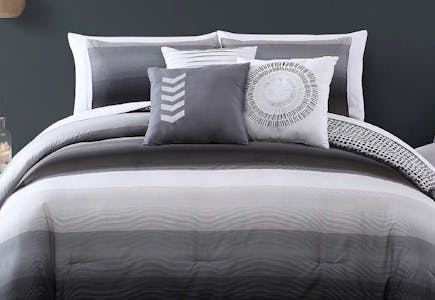 Gray & White Comforter Set