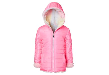Limited Too Pink Ombre Puffer Jacket