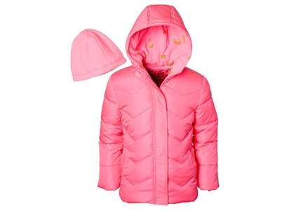 Kids' Pink Puffer Coat