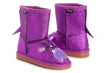 Muk Luks Purple Glitter Boot