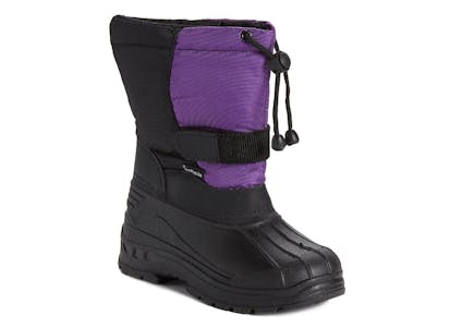 Purple & Black Snow Boots